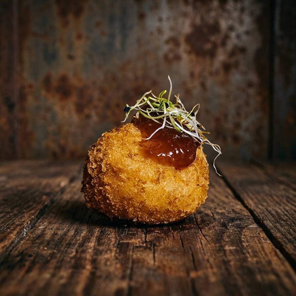 Croquetas de Cebolla caramelizada y queso de cabra